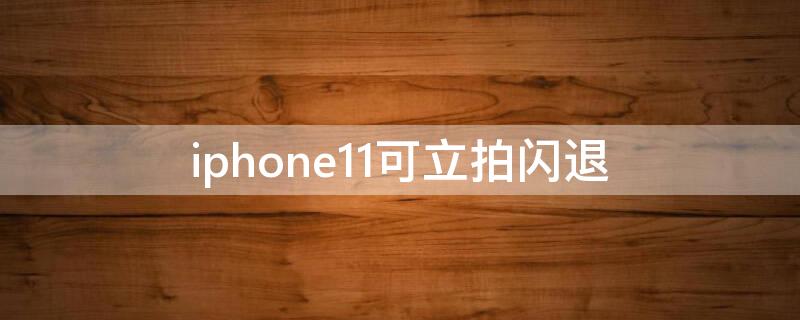 iPhone11可立拍闪退