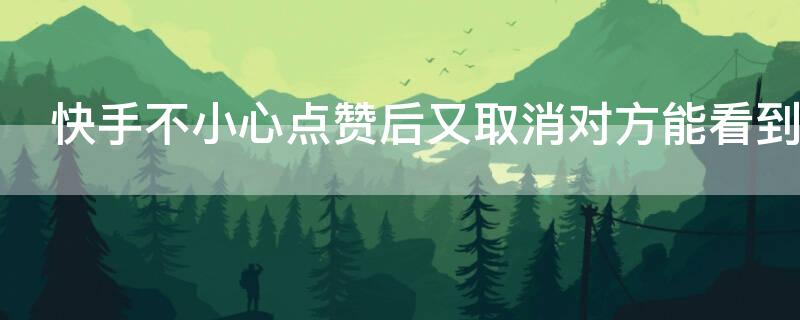 快手不小心点赞后又取消对方能看到吗