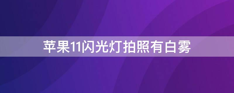 iPhone11闪光灯拍照有白雾