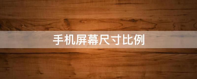 手机屏幕尺寸比例