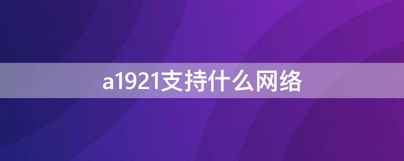 a1921支持什么网络