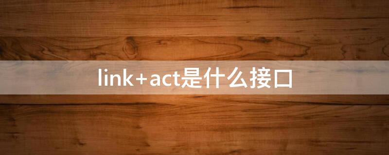 link act是什么接口