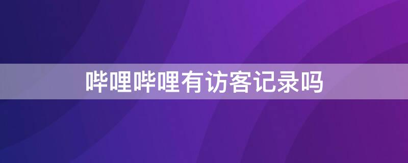 哔哩哔哩有访客记录吗 哔哩哔哩看视频有访客记录吗