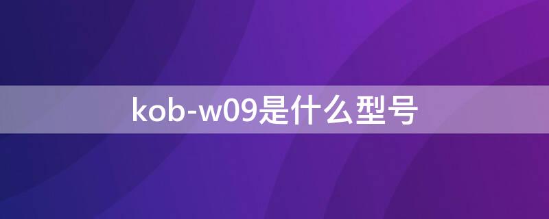 kob-w09是什么型号