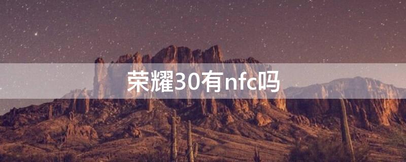 荣耀30有nfc吗（荣耀30有nfc功能么）