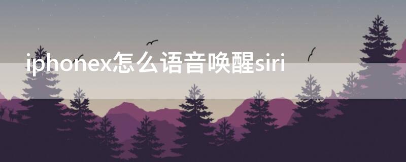 iPhonex怎么语音唤醒siri（iphonexsiri怎么用语音唤醒）