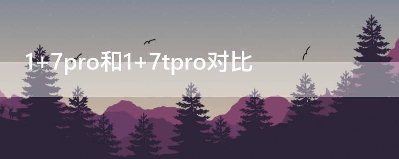 1+7pro和1+7tpro对比（1 7tpro和1 7pro区别）