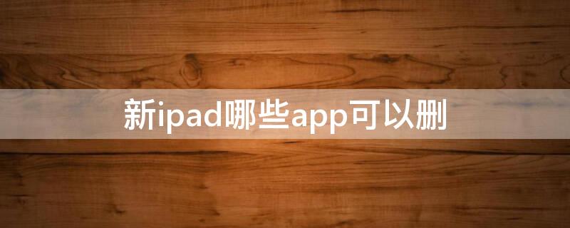 新ipad哪些app可以删 ipad已经删除的app