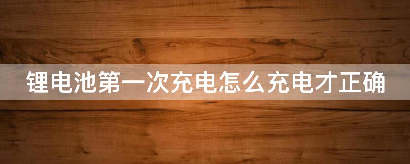 锂电池第一次充电怎么充电才正确（手机锂电池第一次充电怎么充电才正确）