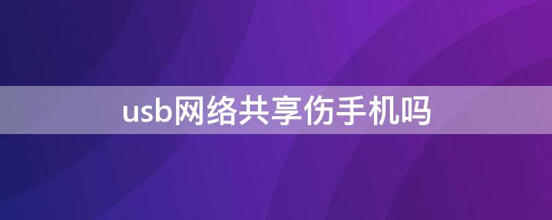 usb网络共享伤手机吗（手机经常USB共享伤手机吗）