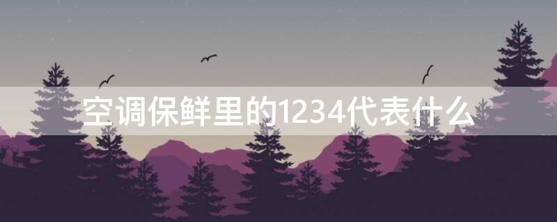 空调保鲜里的1234代表什么（空调里面的1234是什么意思）