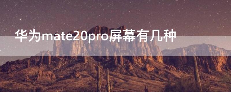 华为mate20pro屏幕有几种（mate20Pro是什么屏幕）