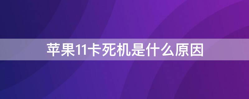 iPhone11卡死机是什么原因 iPhone11突然卡死