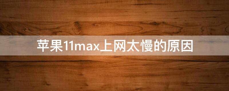 iPhone11max上网太慢的原因 iphone11pro max上网速度慢