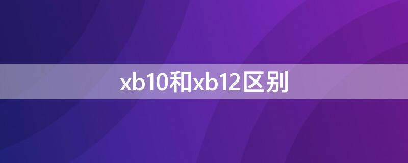 xb10和xb12区别（xb12和xb13区别）