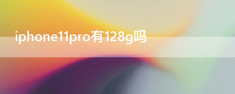 iPhone11pro有128g吗（iphone12pro有128g吗）