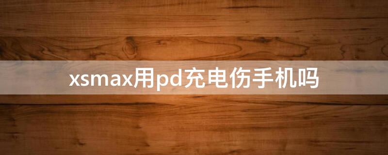 xsmax用pd充电伤手机吗 iphonexsmax用pd快充毁电池吗