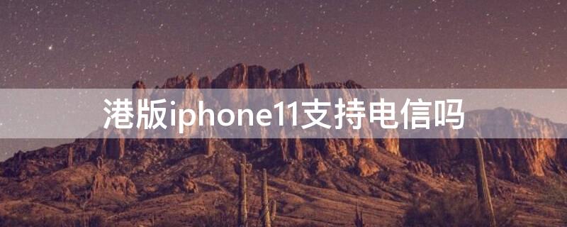 港版iPhone11支持电信吗（iphone11港版能用电信吗）