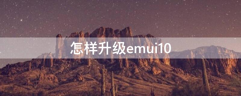 怎样升级emui10（怎样升级emui12）