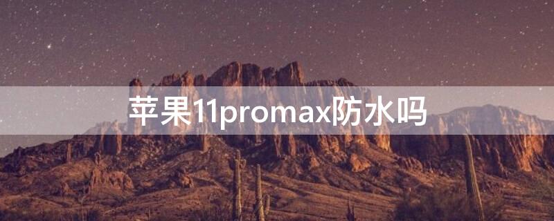 iPhone11promax防水吗（iphone11promax防水么）