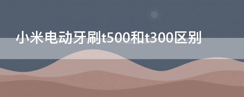 小米电动牙刷t500和t300区别（小米电动牙刷t300和t500的区别t100）