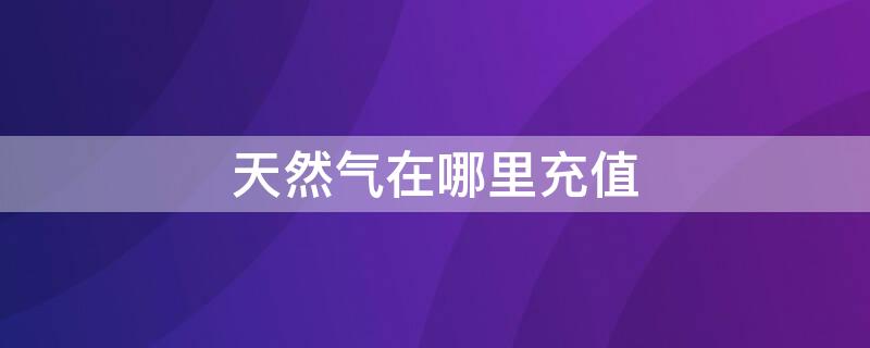 天然气在哪里充值（阿拉尔天然气在哪里充值）