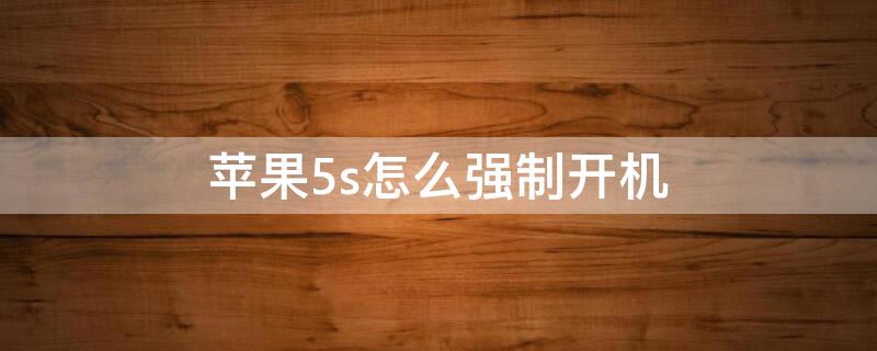 iPhone5s怎么强制开机 苹果5s手机怎么强制开机