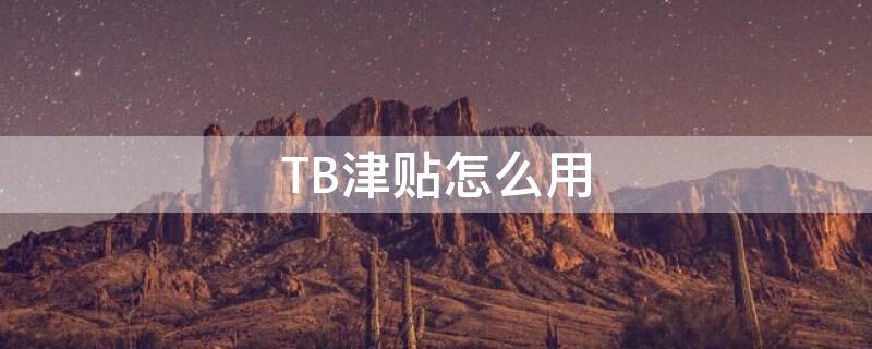 TB津贴怎么用