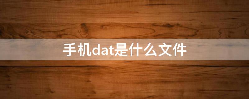 手机dat是什么文件（手机dat是什么文件夹）