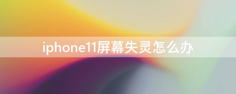 iPhone11屏幕失灵怎么办 iPhone11屏幕失灵怎么办