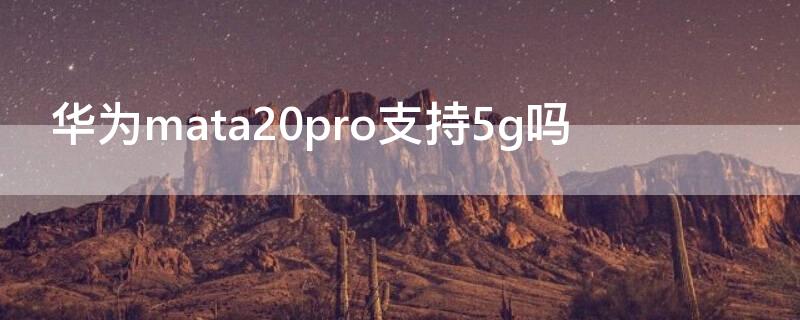 华为mata20pro支持5g吗（华为mata20pro支持5G吗）