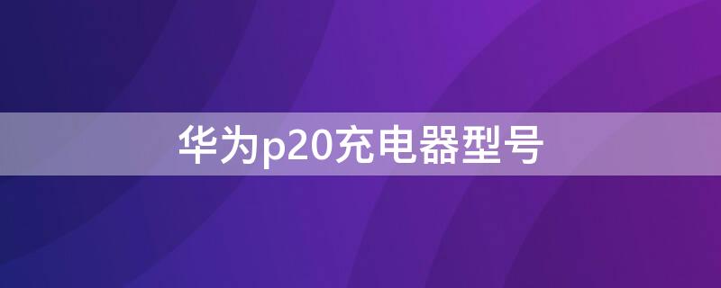 华为p20充电器型号 华为p20充电器型号参数