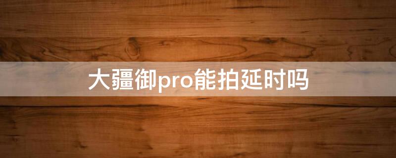 大疆御pro能拍延时吗（大疆御air怎么拍延时）