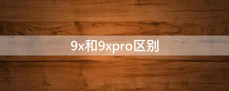 9x和9xpro区别（9x和9xpro区别多少钱）