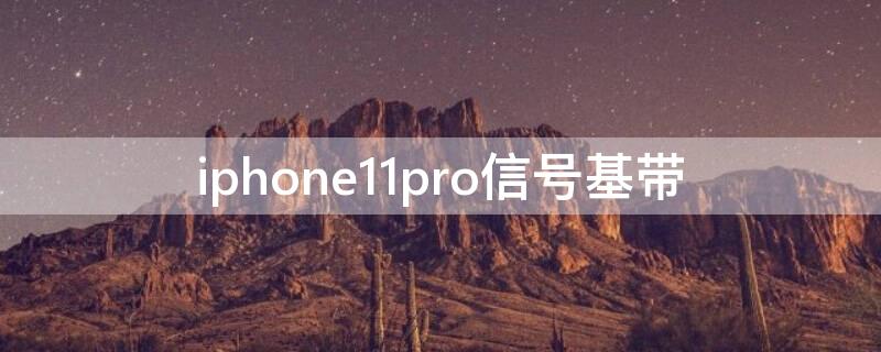 iPhone11pro信号基带（iphone11pro基带信号质量）