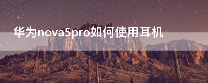 华为nova5pro如何使用耳机（华为nove5pro耳机怎么用）