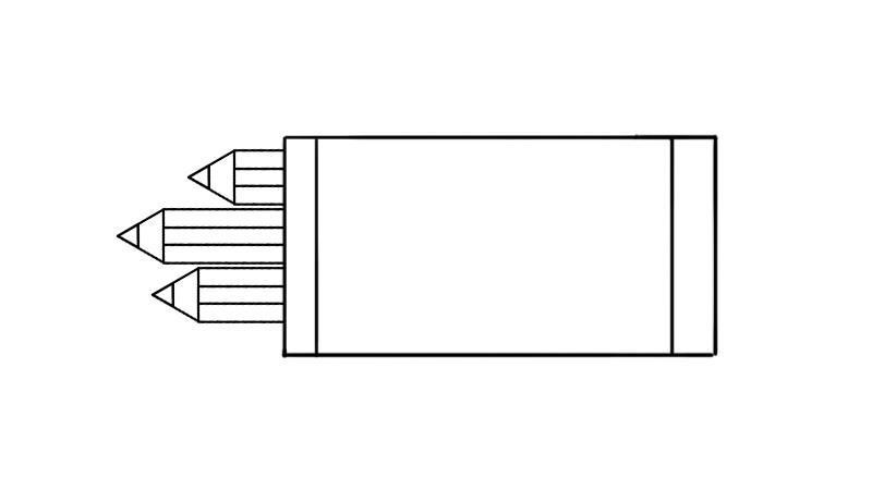 一盒铅笔简笔画