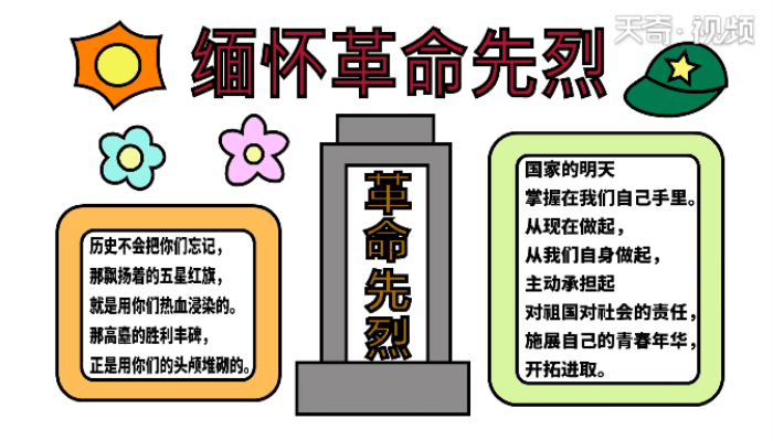 缅怀革命先烈手抄报