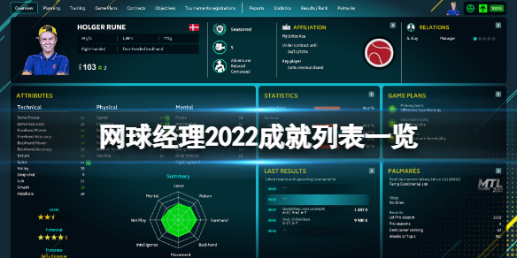 网球经理2022游戏有哪些成就（网球经理2021）