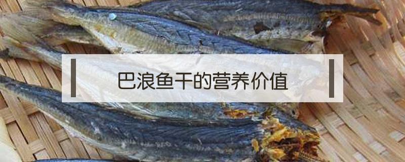 巴浪鱼干的营养价值 巴浪鱼干有什么害处