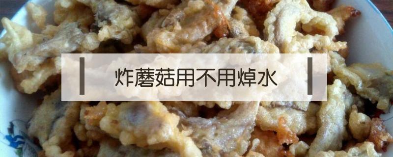 炸蘑菇用不用焯水（炸蘑菇用不用水焯一下）