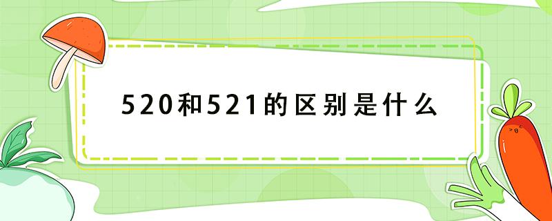 520和521的区别是什么 520