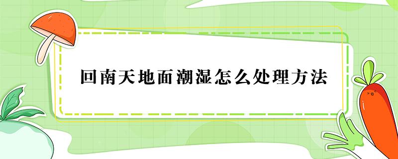 回南天地面潮湿怎么处理方法（回南天地面潮湿怎么办）