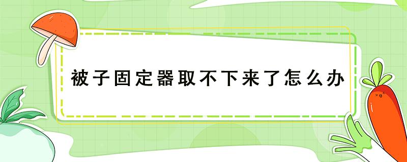 被子固定器取不下来了怎么办 磁吸被子固定器取不下来了怎么办