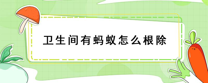 卫生间有蚂蚁怎么根除 卫生间有蚂蚁怎么办能除根