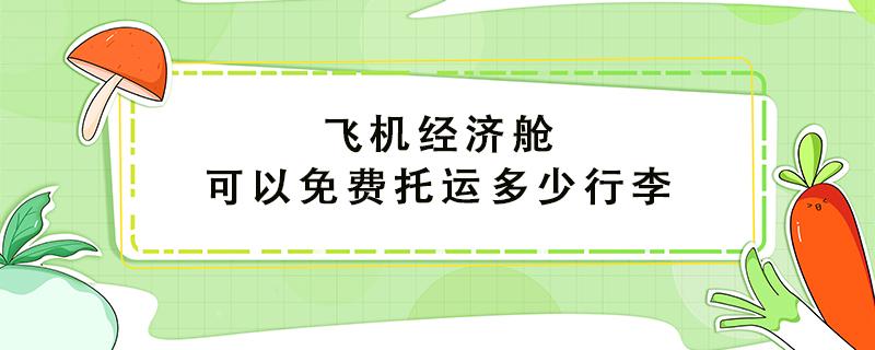 飞机经济舱可以免费托运多少行李（经济舱行李尺寸多大可以免费托运）