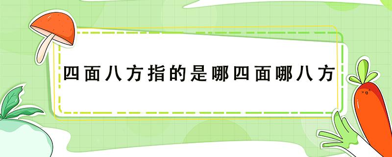 四面八方指的是哪四面哪八方（四面八方指的是哪四面哪八方易经）