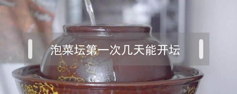 泡菜坛第一次几天能开坛（泡菜坛子几天能开坛）