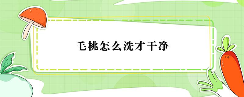 毛桃怎么洗才干净（毛桃用什么洗洗的干净）