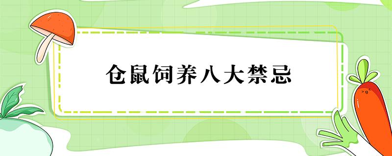 仓鼠饲养八大禁忌 仓鼠饲养八大禁忌仓鼠能喝水嘛